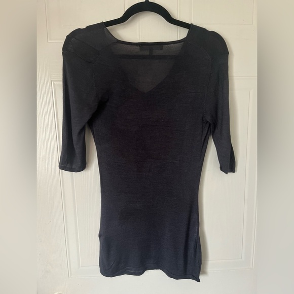 Cassis Collection Silk cowlneck gray blouse - Picture 9 of 11